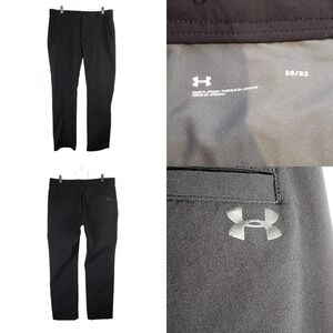 Under Armour UA Golf Pants Men's Straight Leg Chino Black Size 36x32 Performance